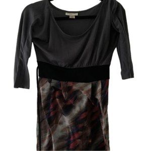 Belle Du Jour Gray 3/4th Long Sleeve Dress gray purple